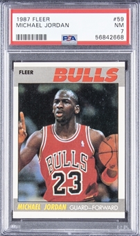 1987-88 Fleer #59 Michael Jordan - PSA NM 7